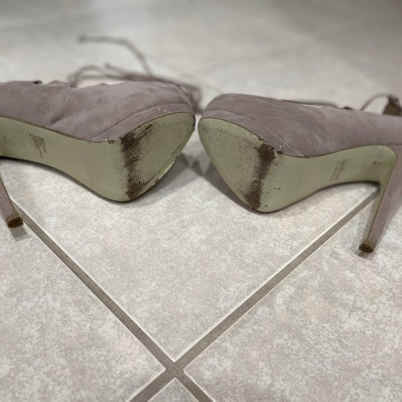 Women's Size 8 Colin Stuart Nude Tie Up Heels - Picture 8 of 8